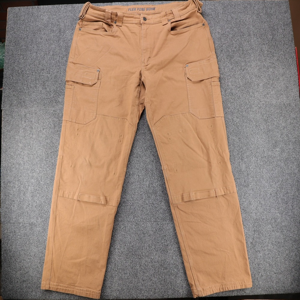 Duluth Trading Co Flex Fire Hose Mens Work Cargo Pants Brown 40x36